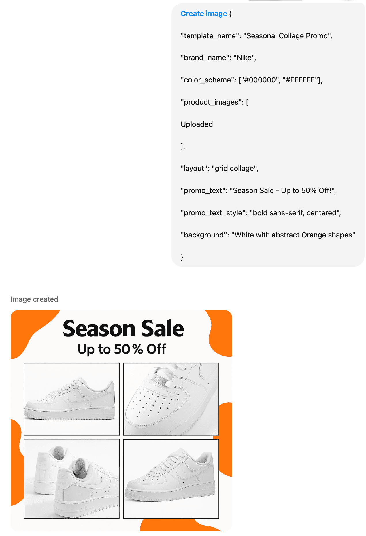 ChatGPT Facebook Ad Creatives JSON Template